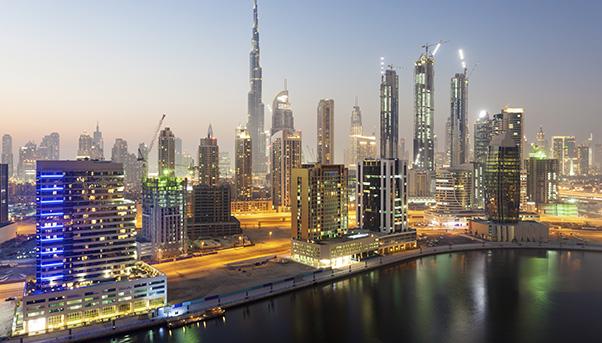 Vista panoramica di Dubai