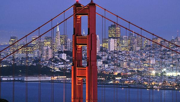 Golden Gate di San Francisco di sera