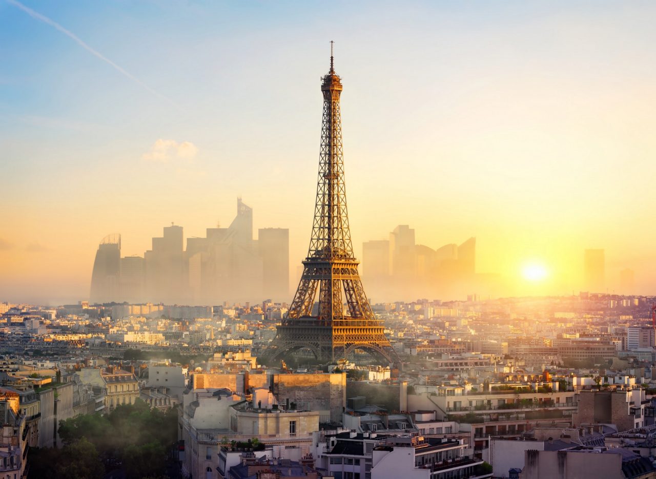 Eiffel Tower at Sunset in Paris