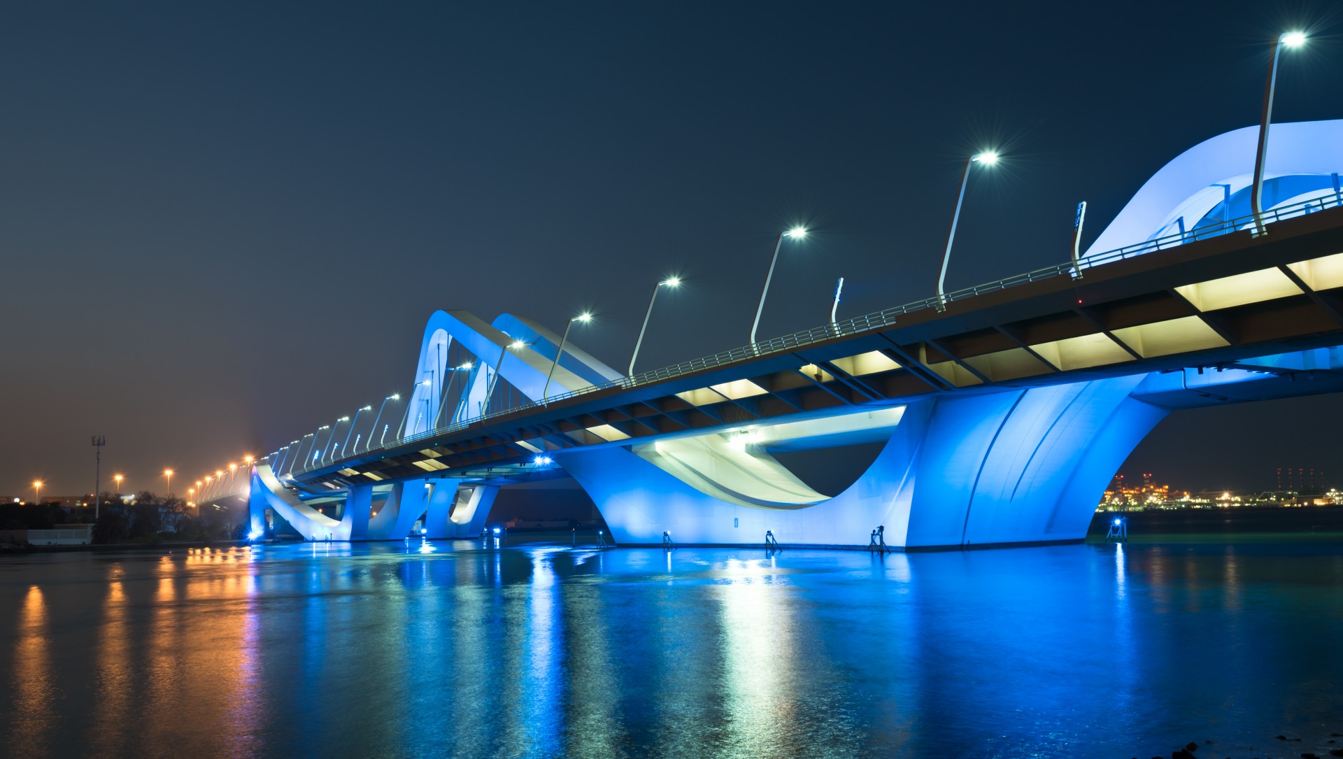 The Sheikh Zayed Bridge in Abu Dhabi