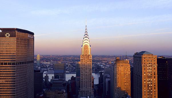 Vista dall’alto del Chrysler Building a New York