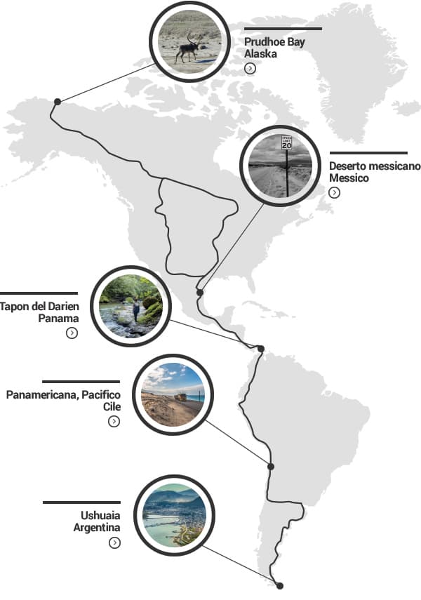 Panamericana: mappa