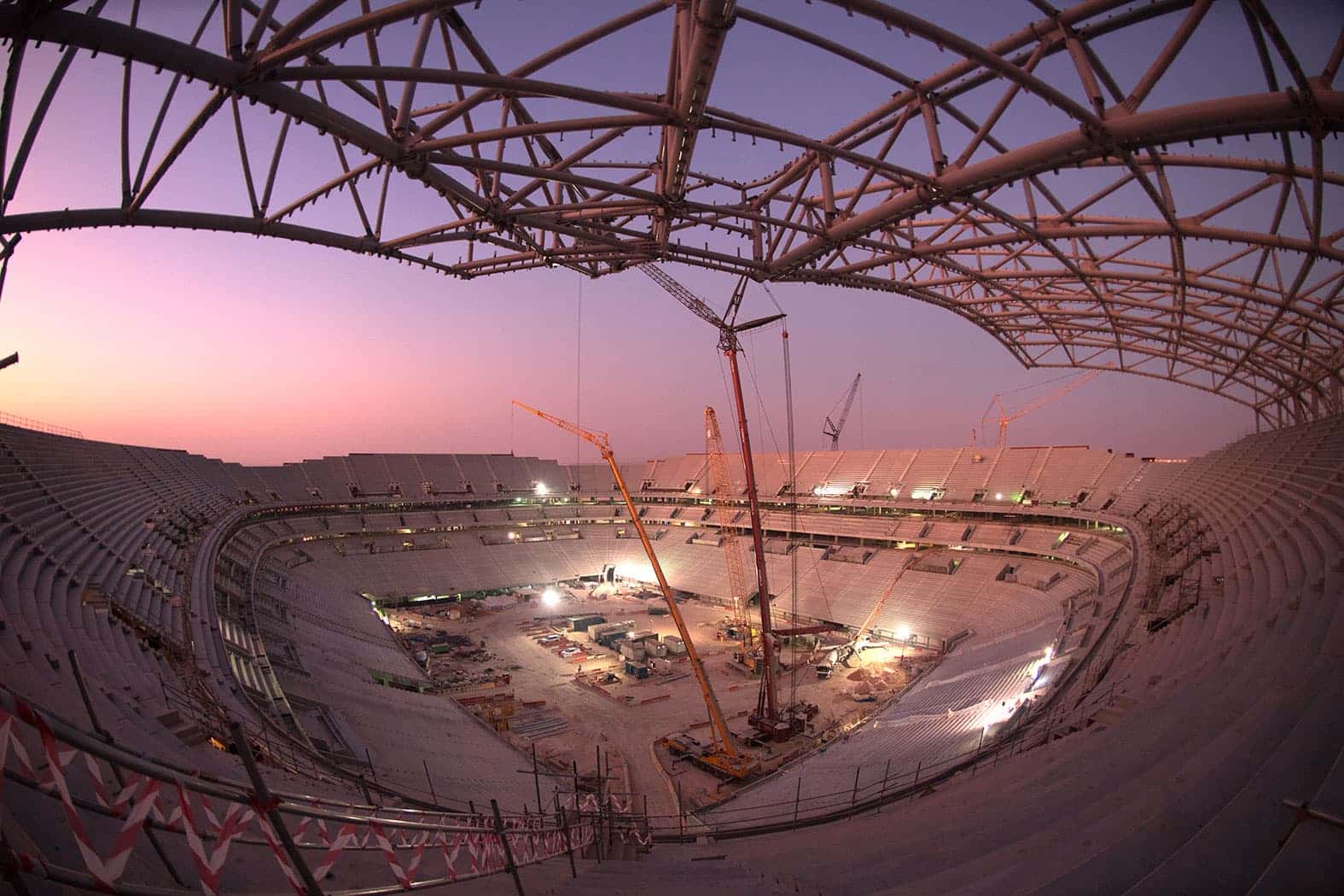 Al Bayt Stadium in costruzione