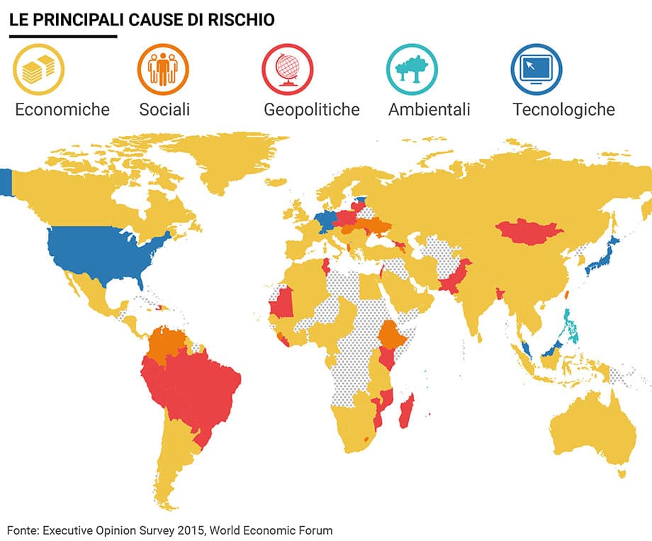 World economic forum: il global risks report 2016, le principali cause di rischio nel business