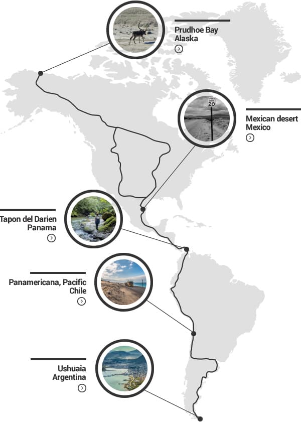 The Pan-American Highway map